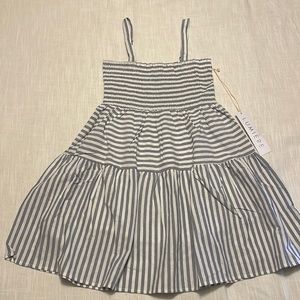 NWT Lumiere Tiered Ruffle Striped Dress
